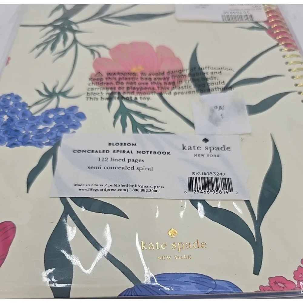 NWT Kate Spade Journal Blossom Concealed Rose Floral Spiral Notebook Hardcover